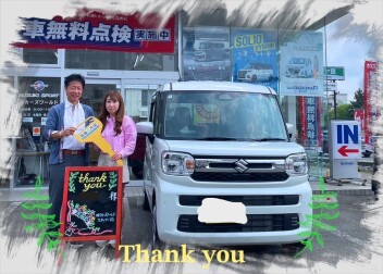 H様　新車ｽﾍﾟｰｼｱご納車おめでとうございます！